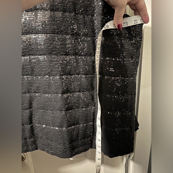 CHICOS Black sequin Size 2 puffer Vest, Women’s, - Picture 12 of 14